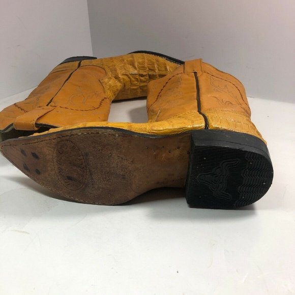 MENS VINTAGE GRANO DE ORO YELLOW LEATHER - Picture 10 of 12